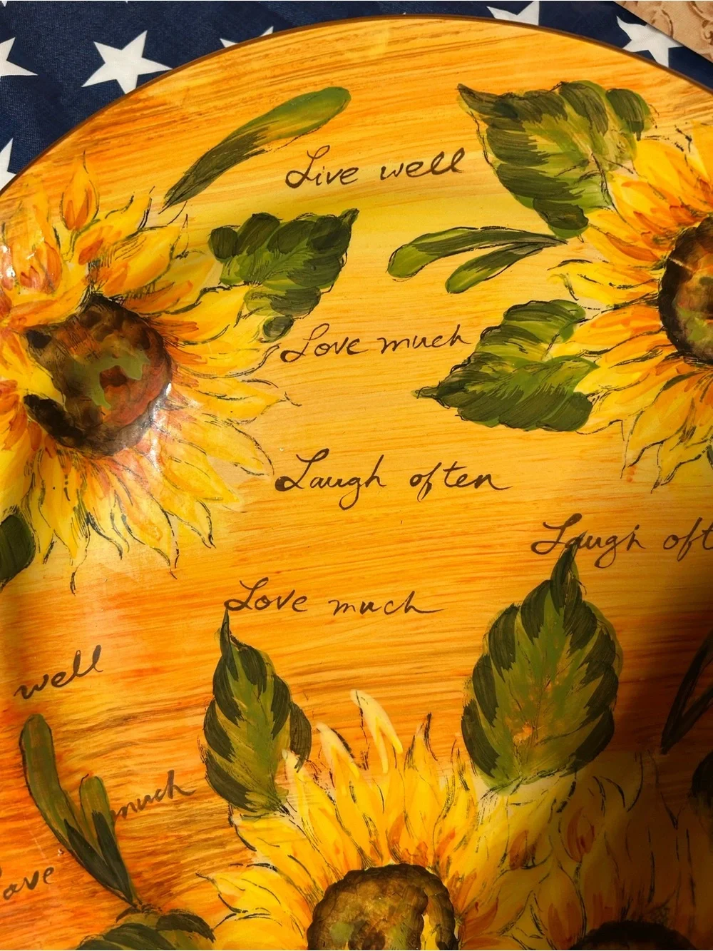 Sunflower Decorative Serving Tray 14”